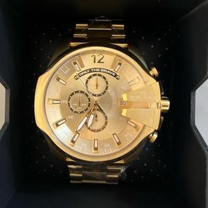 Big Face Gold Diesel Watch